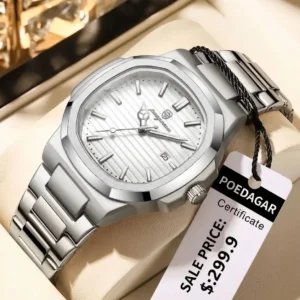 Poedagar 613 stainless steel quartz watch For Men